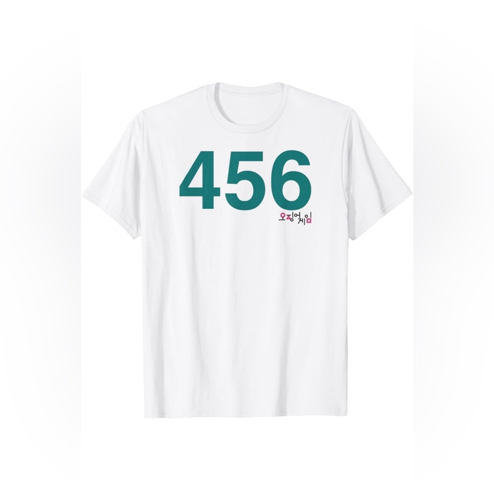NWOT - Squid Game Player 456 Costume T-Shirt - White Graphic Tee